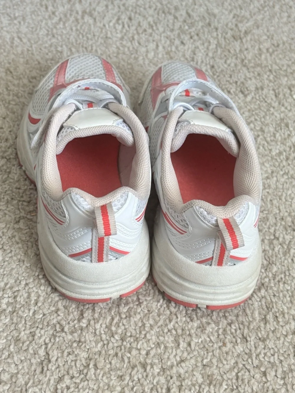 Avia White and Pink Kids Sneakers
